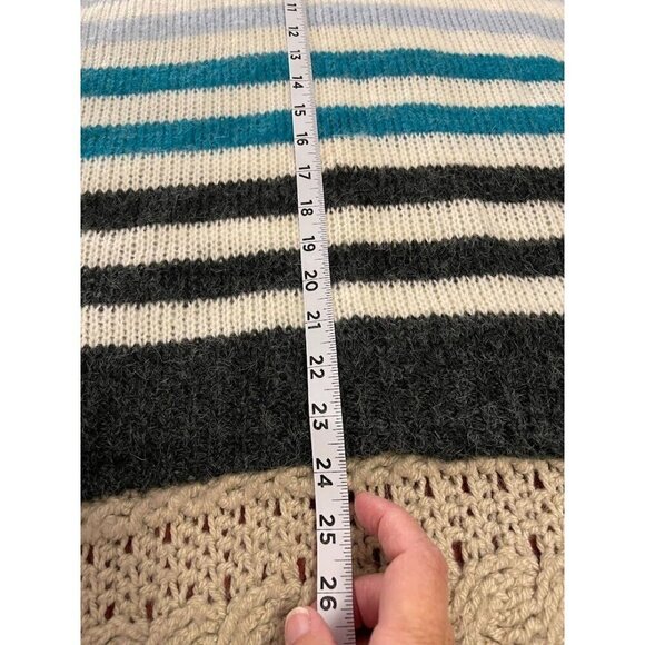 Entro Multicolor Striped Sweater Women's sz L long Balloon  sleeve‎ - Picture 12 of 12